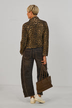 Jeansjacke im Leo-Look, leo