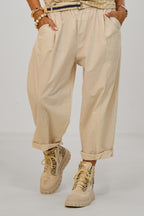 Leichte Hose im Balloon-Style, beige
