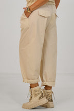 Leichte Hose im Balloon-Style, beige