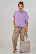 Leichte Hose im Balloon-Style, taupe