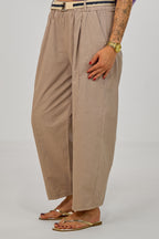 Leichte Hose im Balloon-Style, taupe