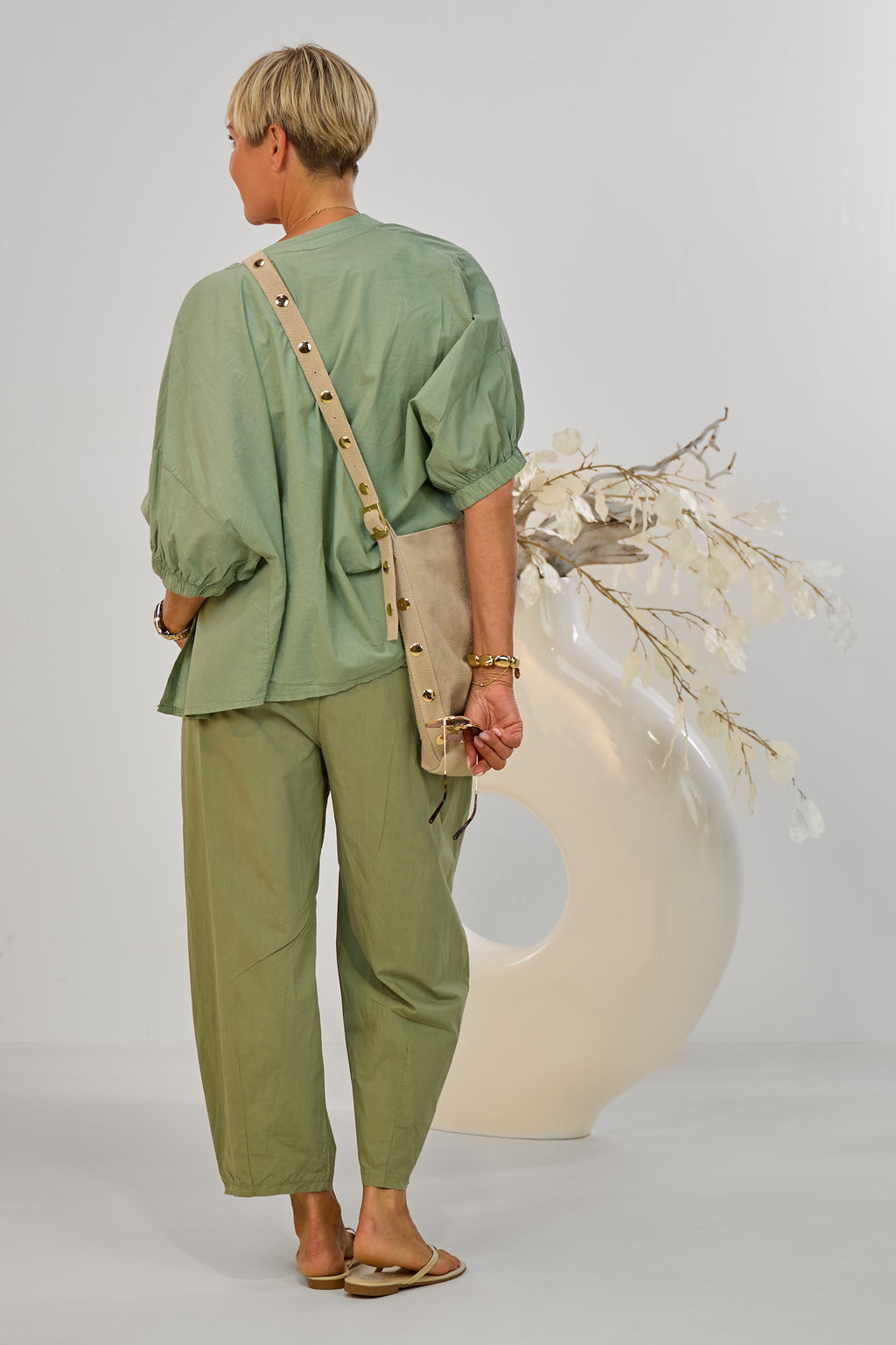 Leichte Hose im Balloon-Style, khaki