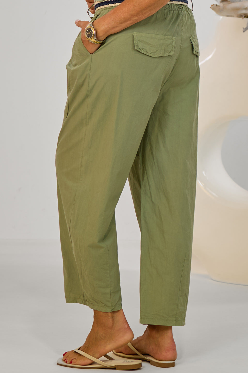 Leichte Hose im Balloon-Style, khaki