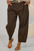 Leichte Hose im Balloon-Style, schokobraun