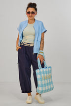 Leichte Hose im Balloon-Style, marineblau