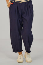 Leichte Hose im Balloon-Style, marineblau
