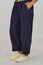 Leichte Hose im Balloon-Style, marineblau