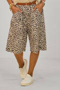 Leichte Bermuda-Hose, beige-leo