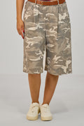 Bermuda-Hose, grau-camouflage