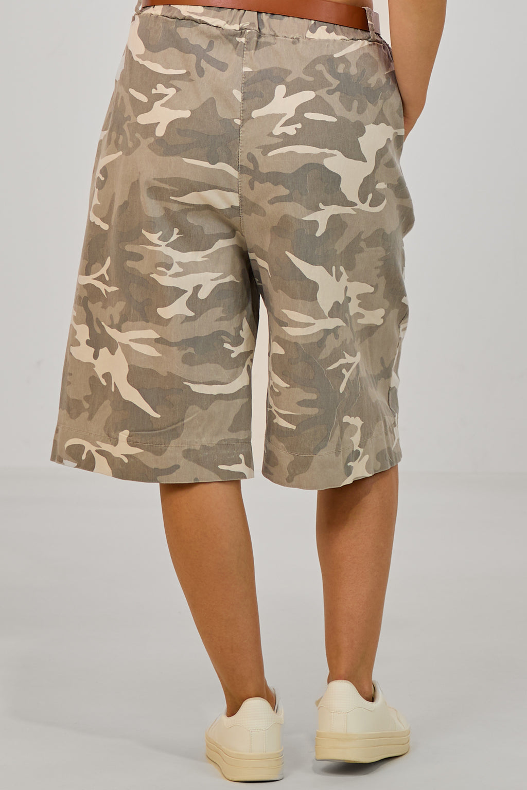 Bermuda-Hose, grau-camouflage