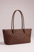 Flecht-Tasche im Baguette Style, schokobraun