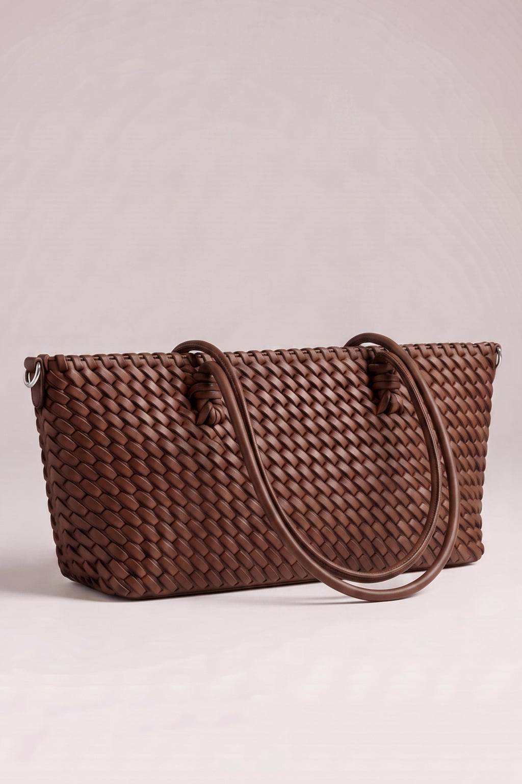 Flecht-Tasche im Baguette Style, schokobraun