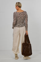 sportliche Hose mit seitlichen Streifen, creme