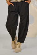 Leichte Hose im Balloon-Style, schwarz