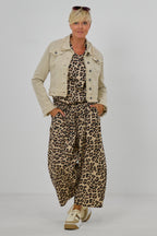 Leichte Hose im Bottle-Style, leo-beige