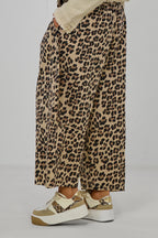 Leichte Hose im Bottle-Style, leo-beige