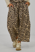 Leichte Hose im Bottle-Style, leo-beige
