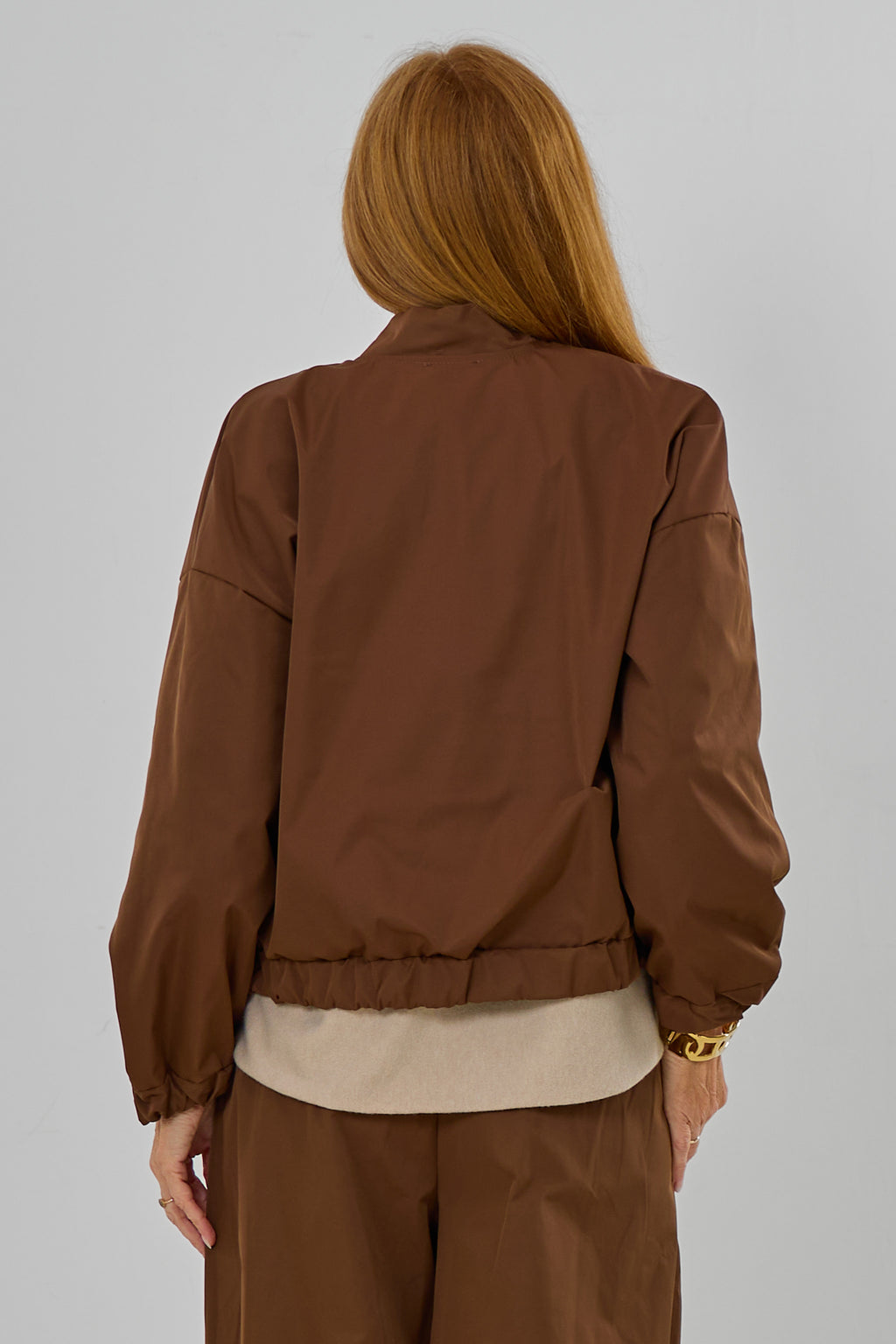 Blouson mit abnehmbarer Leo-Kapuze, braun