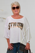 Feinstrick Shirt "STYLISH", weiß