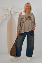 Feinstrick Shirt "STYLISH", taupe