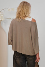 Feinstrick Shirt "STYLISH", taupe