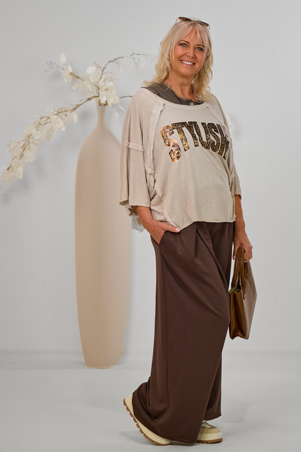 Feinstrick Shirt "STYLISH", beige