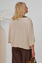 Feinstrick Shirt "STYLISH", beige