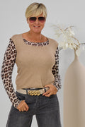 Ärmelloser Feinstrick Pulli, camel