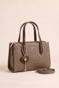 kleine, elegante Tasche mit Rauten, taupe