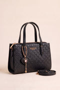 kleine, elegante Tasche mit Rauten, schwarz