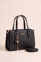 kleine, elegante Tasche mit Rauten, schwarz