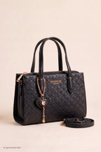 kleine, elegante Tasche mit Rauten, schwarz