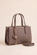 kleine, elegante Tasche mit Rauten, grau