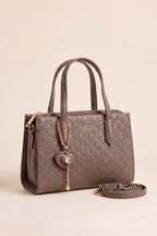 kleine, elegante Tasche mit Rauten, grau