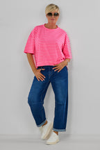 T-Shirt GOOD KARMA, pink-rosa-orange