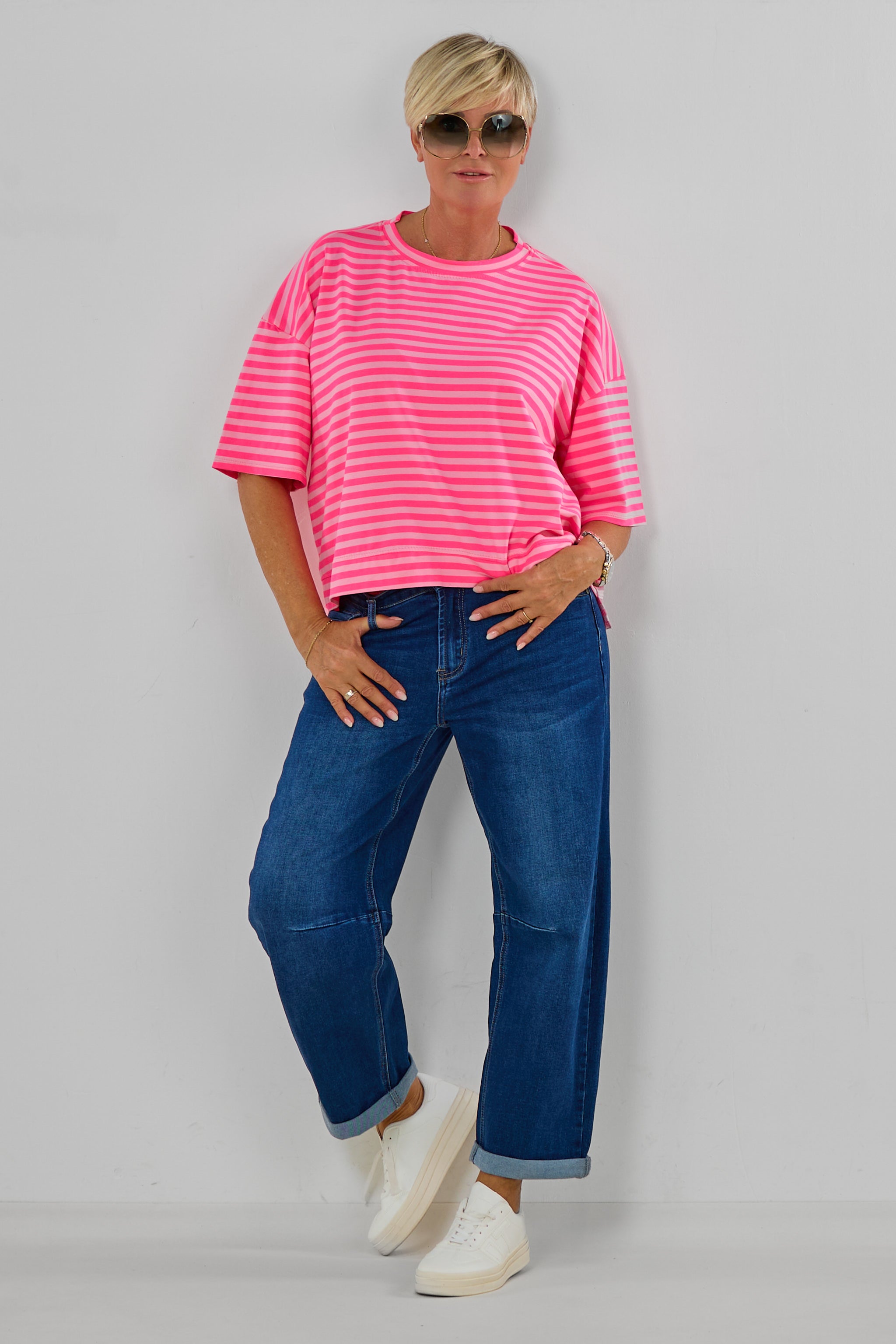 T-Shirt GOOD KARMA, pink-rosa-orange