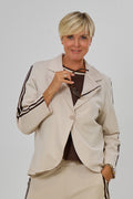 Gerade geschnittener, sportlicher Blazer, beige-braun