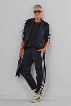 Gerade geschnittener, sportlicher Blazer, schwarz-weiß