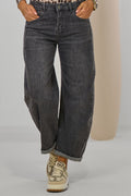Jeans im leichten Balloon-Style, anthrazit