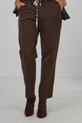 Sportliche Anzughose mit Streifen, braun-beige