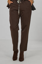 Sportliche Anzughose mit Streifen, braun-beige