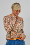 transparentes Longsleeve, leo-orange