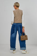 weiche Anzug-Weste, beige