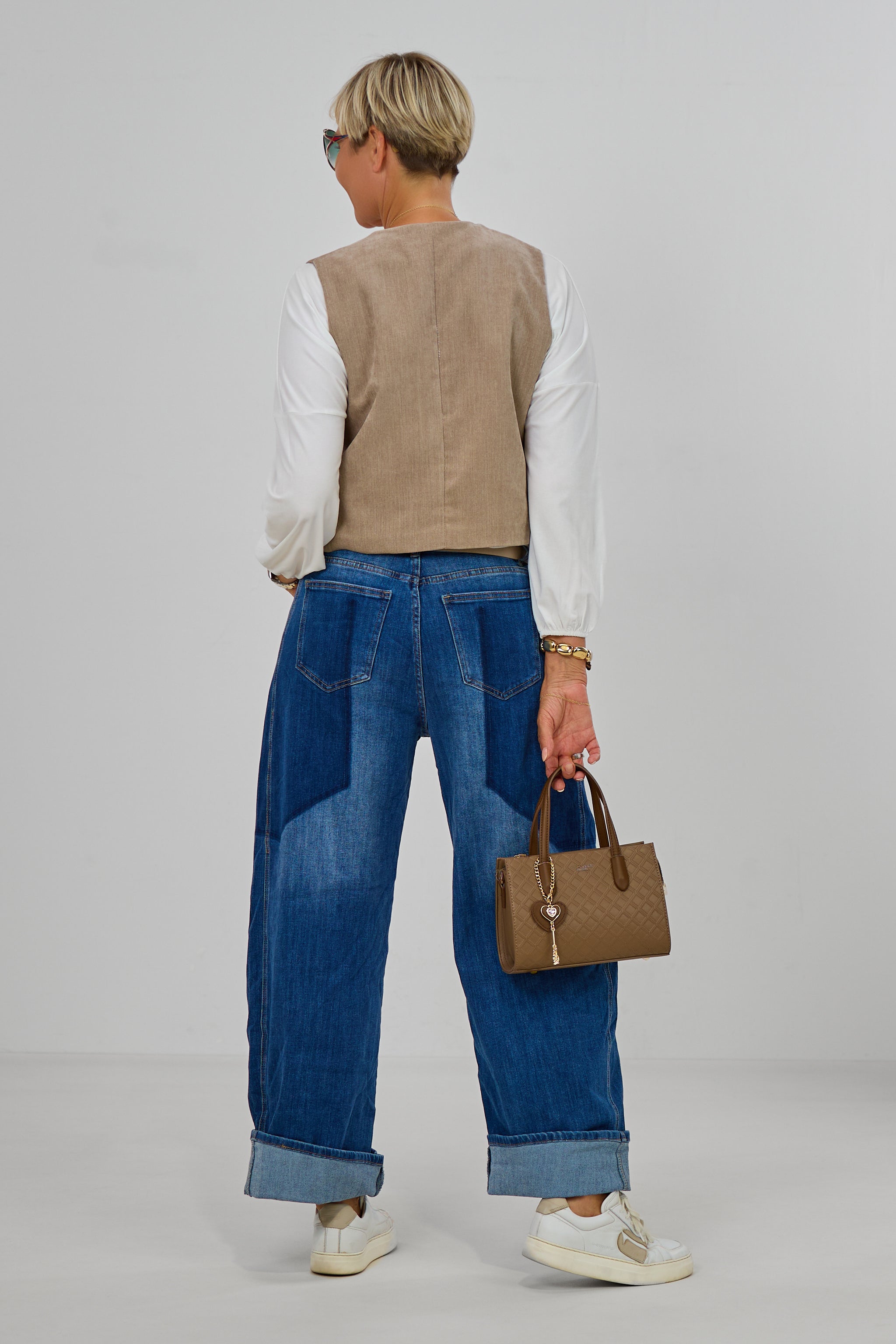weiche Anzug-Weste, beige
