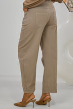 leichte Jeans mit Gürtel, taupe