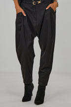 Elegante Baggy Hose, schwarz