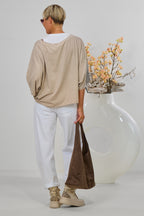 Shirt "the show must go on", beige