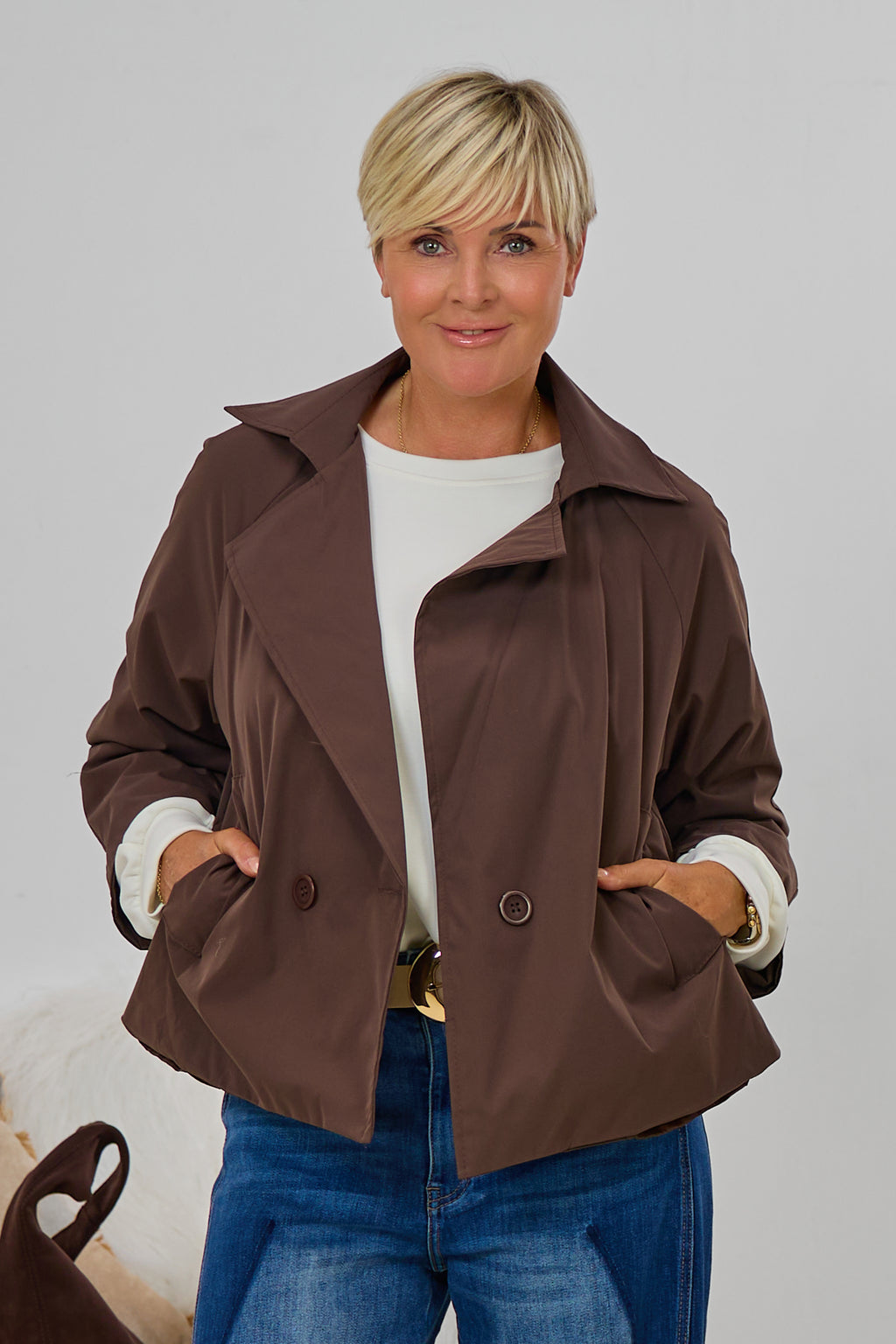 Trenchjacke, braun