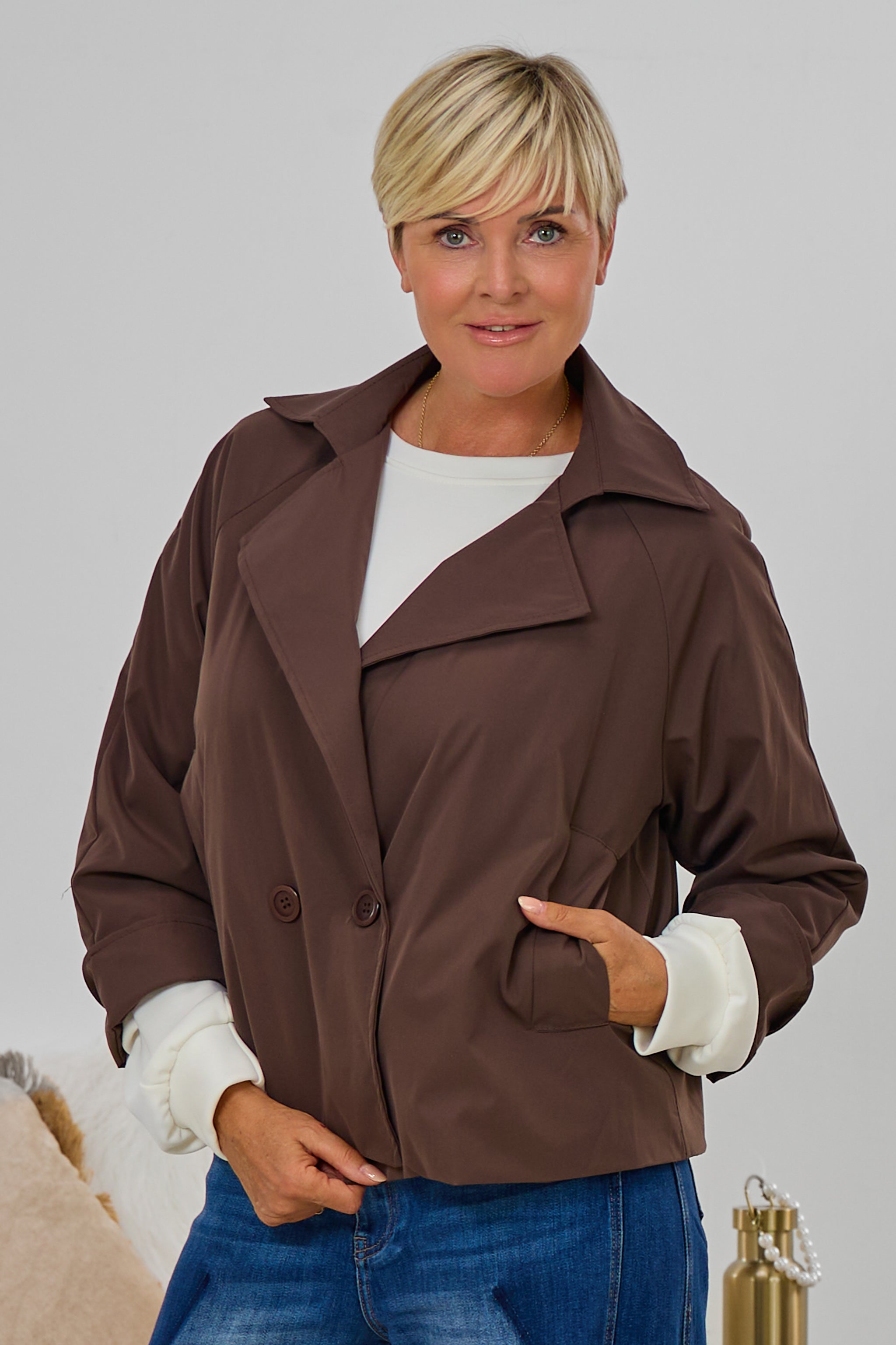 Trenchjacke, braun