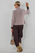 Weicher Strickpulli mit Turtleneck, stein